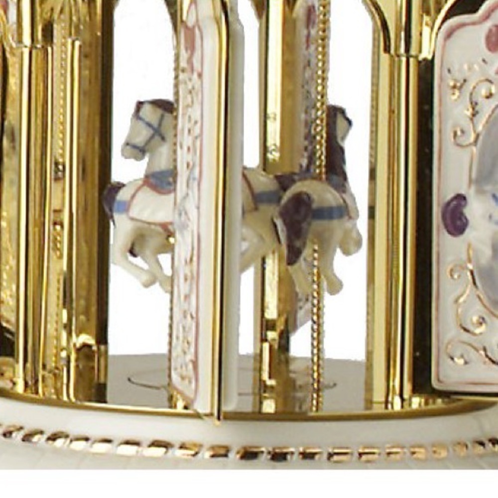 🆕 Porcelain GOLD LABEL Collection Hand Painted Mr. Christmas Musical Carousel - Picture 2 of 7